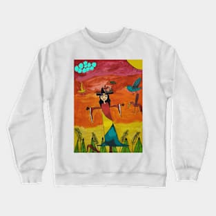 Halloween Witch Scarecrow Crewneck Sweatshirt